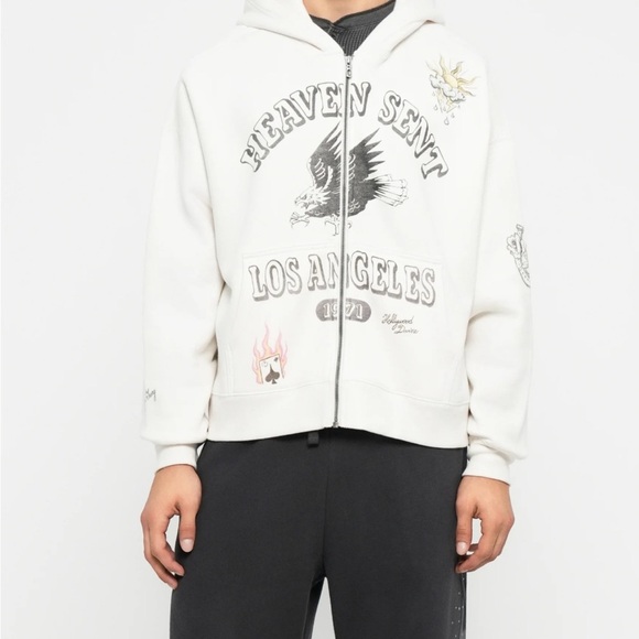 Hollister Rectangle Fit Los Angeles 1971 Graphic Zip-Up Hoodie SOLD OUT - Picture 5 of 6